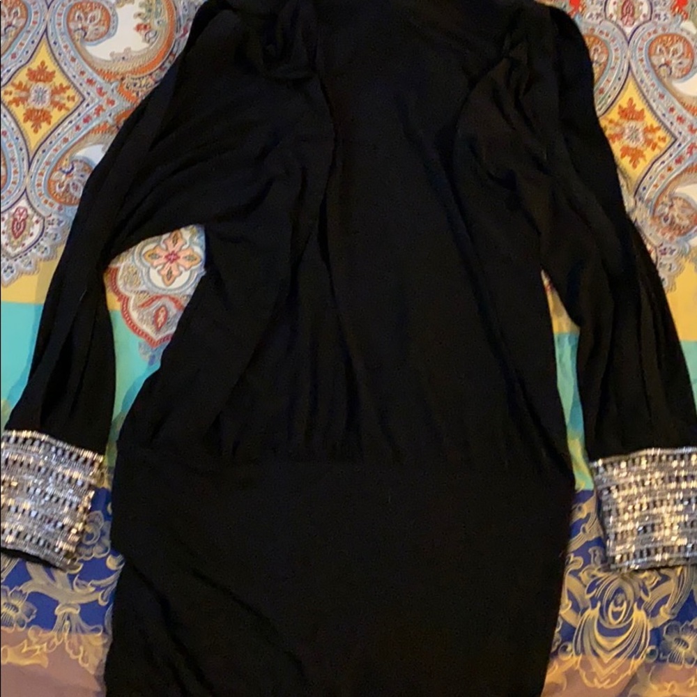 Black open dress